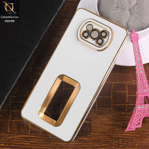 Xiaomi Poco X3 Pro Cover - White - All New Electroplating Borders With Logo Hole Camera Protection Soft Silicon Case