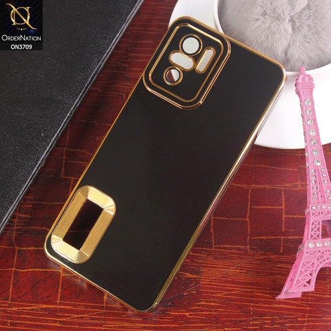 Xiaomi Redmi Note 10S Cover - Black - All New Electroplating Borders With Logo Hole Camera Protection Soft Silicon Case