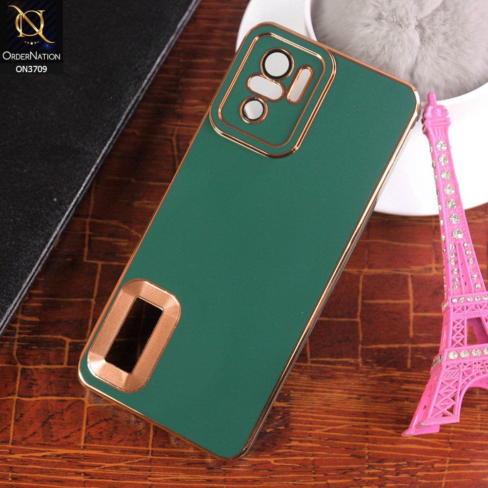 Xiaomi Redmi Note 10S Cover - Green - All New Electroplating Borders With Logo Hole Camera Protection Soft Silicon Case