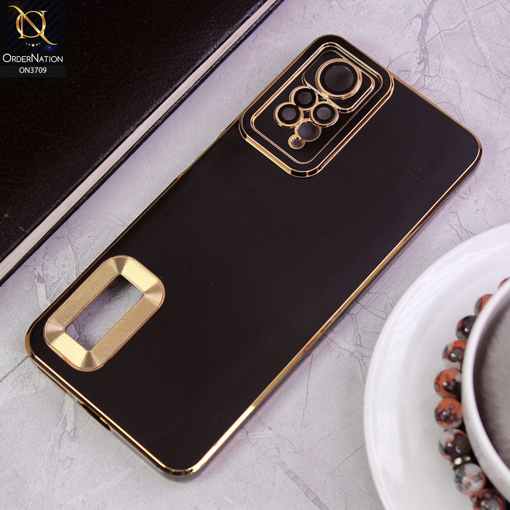 Xiaomi Redmi Note 11 Pro Cover - Black - All New Electroplating Borders With Logo Hole Camera Protection Soft Silicon Case