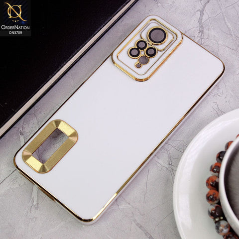 Xiaomi Redmi Note 11 Pro Cover -White - All New Electroplating Borders With Logo Hole Camera Protection Soft Silicon Case