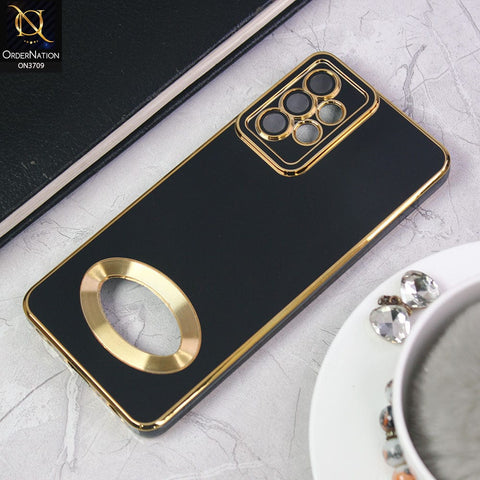 Samsung Galaxy A32 Cover - Black - All New Electroplating Borders With Logo Hole Camera Protection Soft Silicon Case