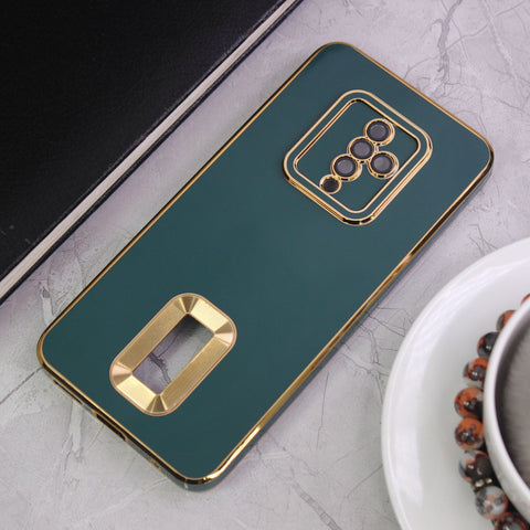 Vivo S1 Pro Cover - Green - All New Electroplating Borders With Logo Hole Camera Protection Soft Silicon Case