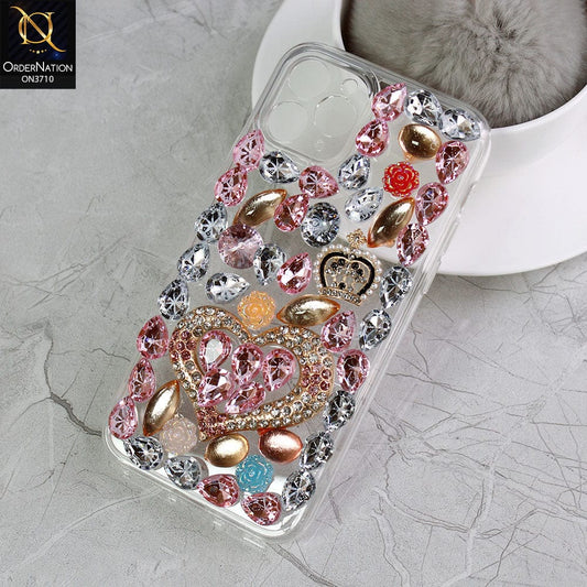 iPhone 11 Pro Cover  - Luxury 3D Purse Gems Rhime Stone Bling Soft Silicon Case