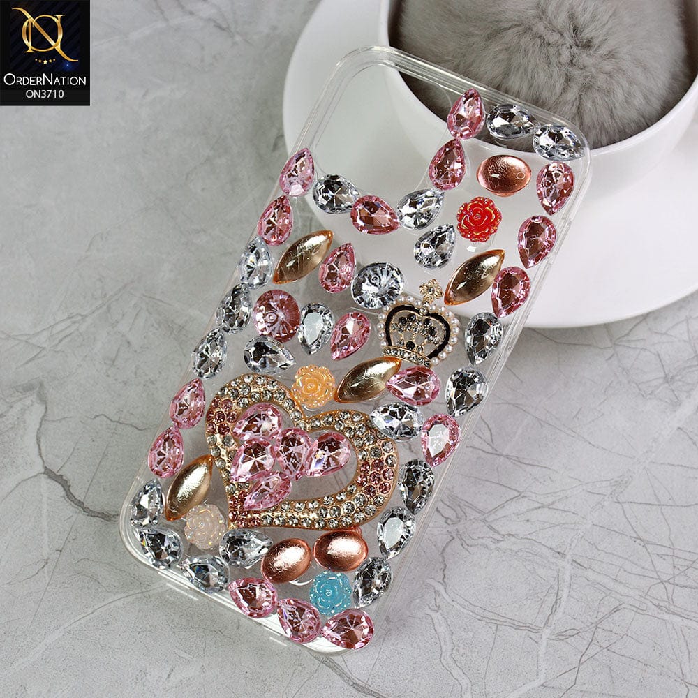 iPhone 12 Pro Cover  - Luxury 3D Purse Gems Rhime Stone Bling Soft Silicon Case