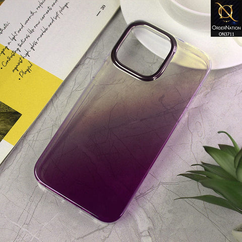 iPhone 14 Pro Max Cover - Gradient -  New KEEP HONE IMD Anti Scratch Cmaera Protection Case With Electroplating camera Ring