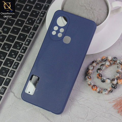 Infinix Hot 11s Cover - Blue - Soft Silicone Camera Lense Protector Logo Hole Case