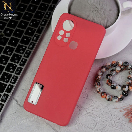 Infinix Hot 11s Cover - Red - Soft Silicone Camera Lense Protector Logo Hole Case