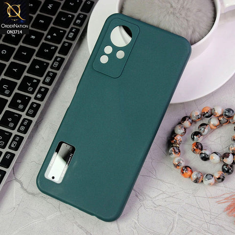 Infinix Note 11 Cover - Green - Soft Silicone Camera Lense Protector Logo Hole Case