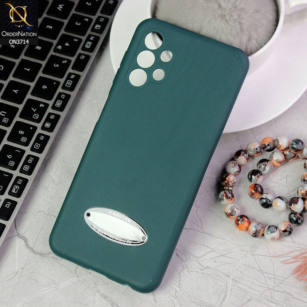 Samsung Galaxy A13 Cover - Green - Soft Silicone Camera Lense Protector Logo Hole Case
