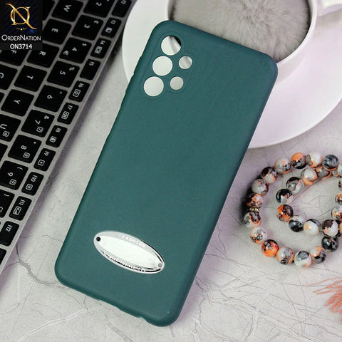 Samsung Galaxy A13 Cover - Green - Soft Silicone Camera Lense Protector Logo Hole Case