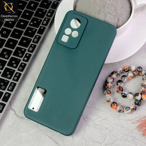 Infinix Zero X Cover - Green - Soft Silicone Camera Lense Protector Logo Hole Case