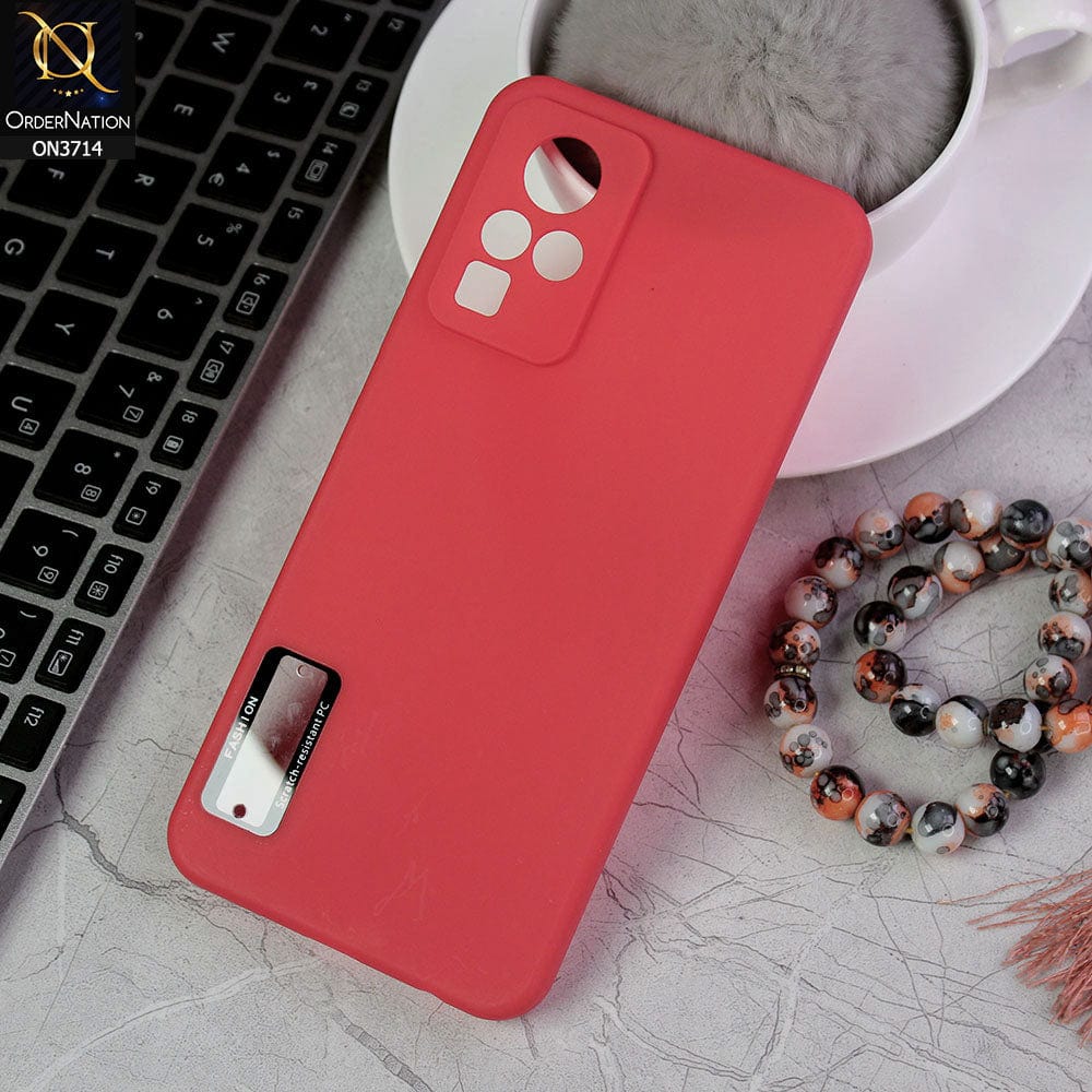 Infinix Zero X Cover - Red - Soft Silicone Camera Lense Protector Logo Hole Case