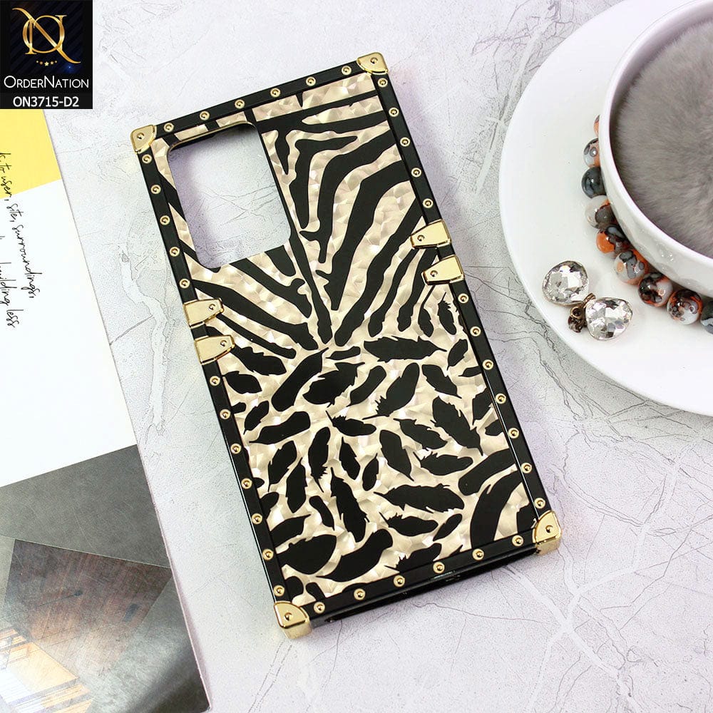 Samsung Galaxy Note 20 Ultra Cover - Design 2 - 3D illusion Gold  Soft Trunk Case ( Without Ring Holder )