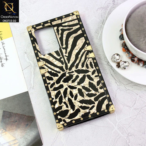 Samsung Galaxy Note 20 Ultra Cover - Design 2 - 3D illusion Gold  Soft Trunk Case ( Without Ring Holder )