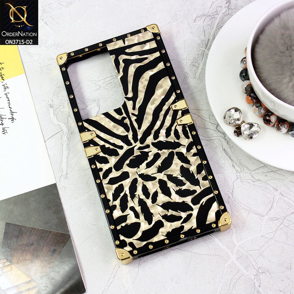 Samsung Galaxy S21 Ultra 5G Cover - Design 2 - 3D illusion Gold  Soft Trunk Case ( Without Ring Holder )
