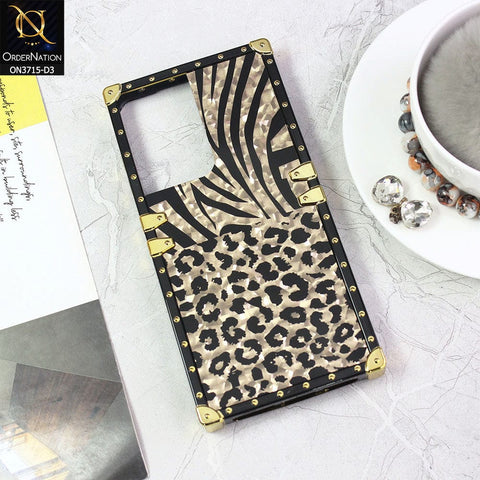 Samsung Galaxy S21 Ultra 5G Cover - Design 3 - 3D illusion Gold  Soft Trunk Case ( Without Ring Holder )