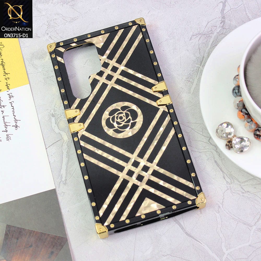 Samsung Galaxy S22 Ultra 5G Cover - Design 1 - 3D illusion Gold  Soft Trunk Case ( Without Ring Holder )