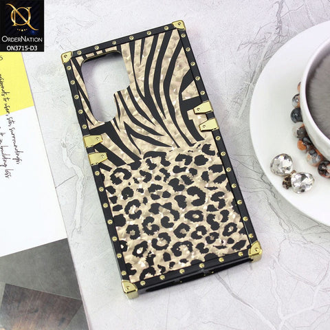 Samsung Galaxy S22 Ultra 5G Cover - Design 3 - 3D illusion Gold  Soft Trunk Case ( Without Ring Holder )