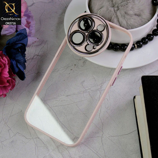 iPhone 14 Pro Cover - Skin - Transparent Colour Border Round Camera Protection Case