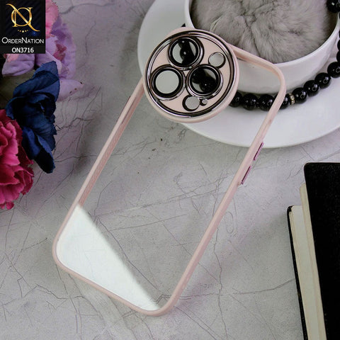 iPhone 14 Pro Max Cover - Skin - Transparent Colour Border Round Camera Protection Case
