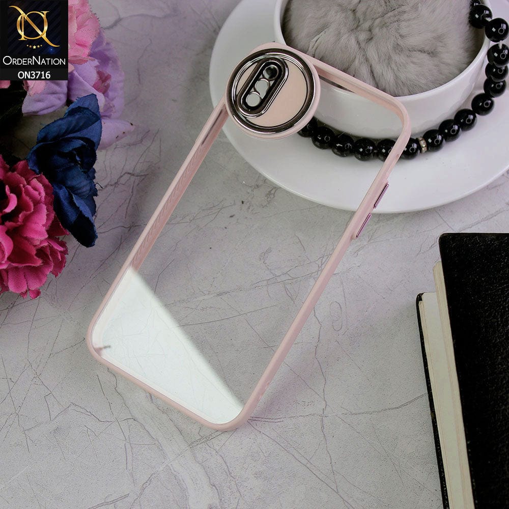 iPhone XS Max Cover - Skin - Transparent Colour Border Round Camera Protection Case