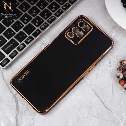Oppo A54 4G Cover - Black - J-Case New Electroplating Borders  Camera Protection Soft Silicon Case
