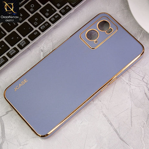 Oppo A36 Cover - Carolina Blue - J-Case New Electroplating Borders  Camera Protection Soft Silicon Case