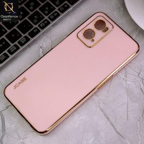 Oppo A36 Cover - Pink - J-Case New Electroplating Borders  Camera Protection Soft Silicon Case