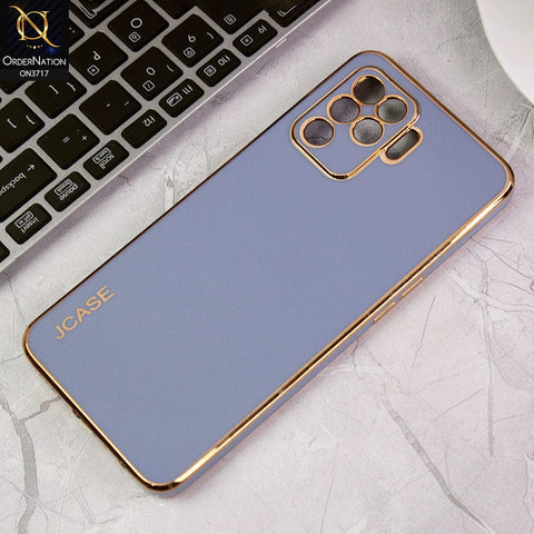 Oppo A94 Cover - Carolina Blue - J-Case New Electroplating Borders  Camera Protection Soft Silicon Case