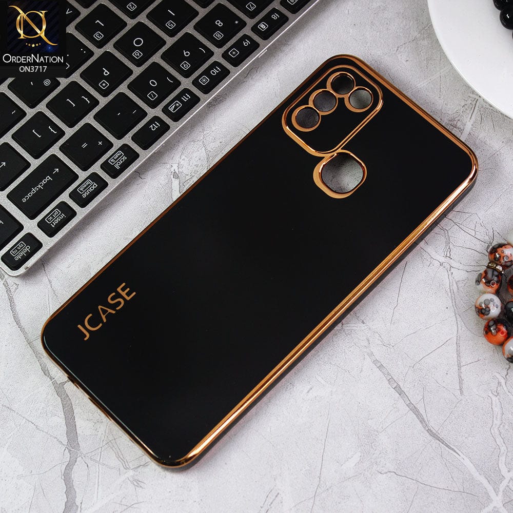Infinix Hot 10 Play Cover - Black - J-Case New Electroplating Borders  Camera Protection Soft Silicon Case