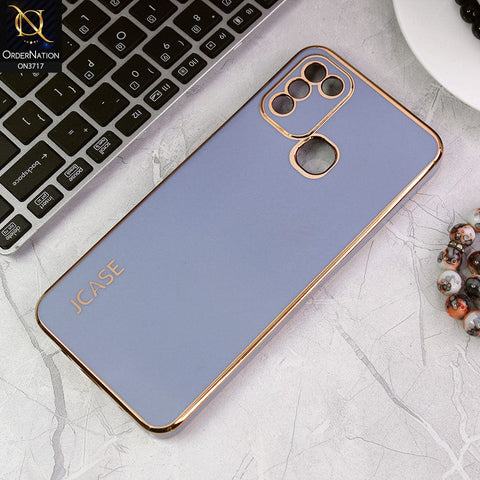 Infinix Hot 11 Play Cover - Carolina Blue - J-Case New Electroplating Borders  Camera Protection Soft Silicon Case