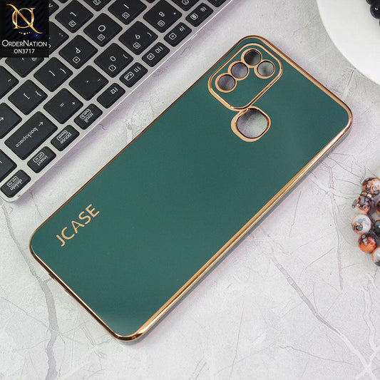 Infinix Hot 10 Play Cover - Green - J-Case New Electroplating Borders  Camera Protection Soft Silicon Case