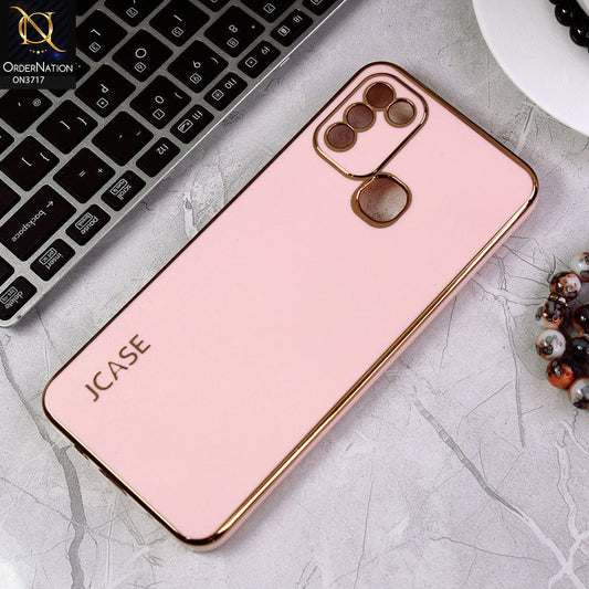 Infinix Hot 10 Play Cover - Pink - J-Case New Electroplating Borders  Camera Protection Soft Silicon Case