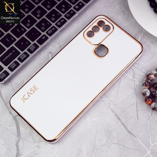 Infinix Hot 10 Play Cover - White - J-Case New Electroplating Borders  Camera Protection Soft Silicon Case