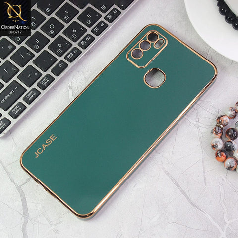 Infinix Hot 9 Play Cover - Green - J-Case New Electroplating Borders  Camera Protection Soft Silicon Case