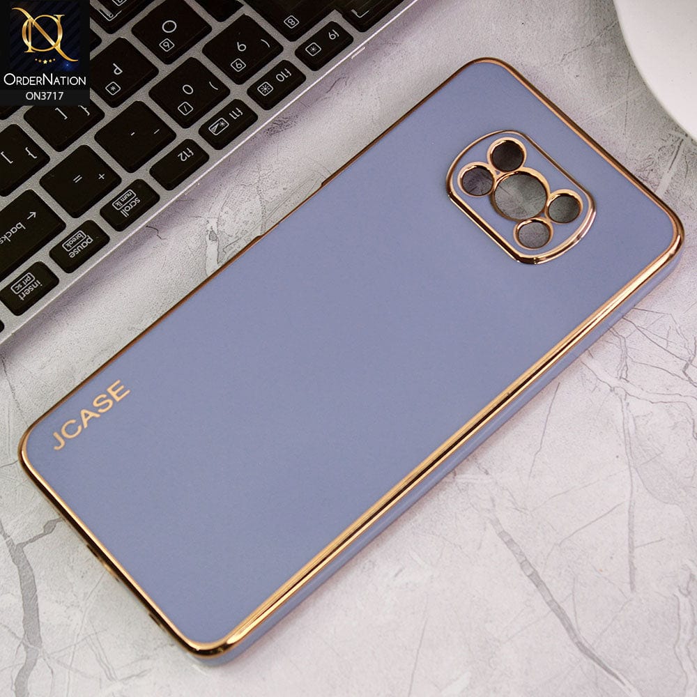 Xiaomi Poco X3 Cover - Carolina Blue - J-Case New Electroplating Borders  Camera Protection Soft Silicon Case