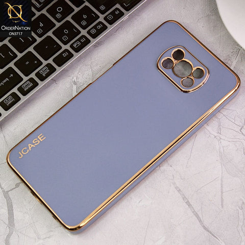 Xiaomi Poco X3 Cover - Carolina Blue - J-Case New Electroplating Borders  Camera Protection Soft Silicon Case