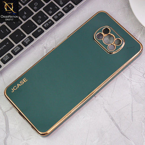 Xiaomi Poco X3 Pro Cover - Green - J-Case New Electroplating Borders  Camera Protection Soft Silicon Case