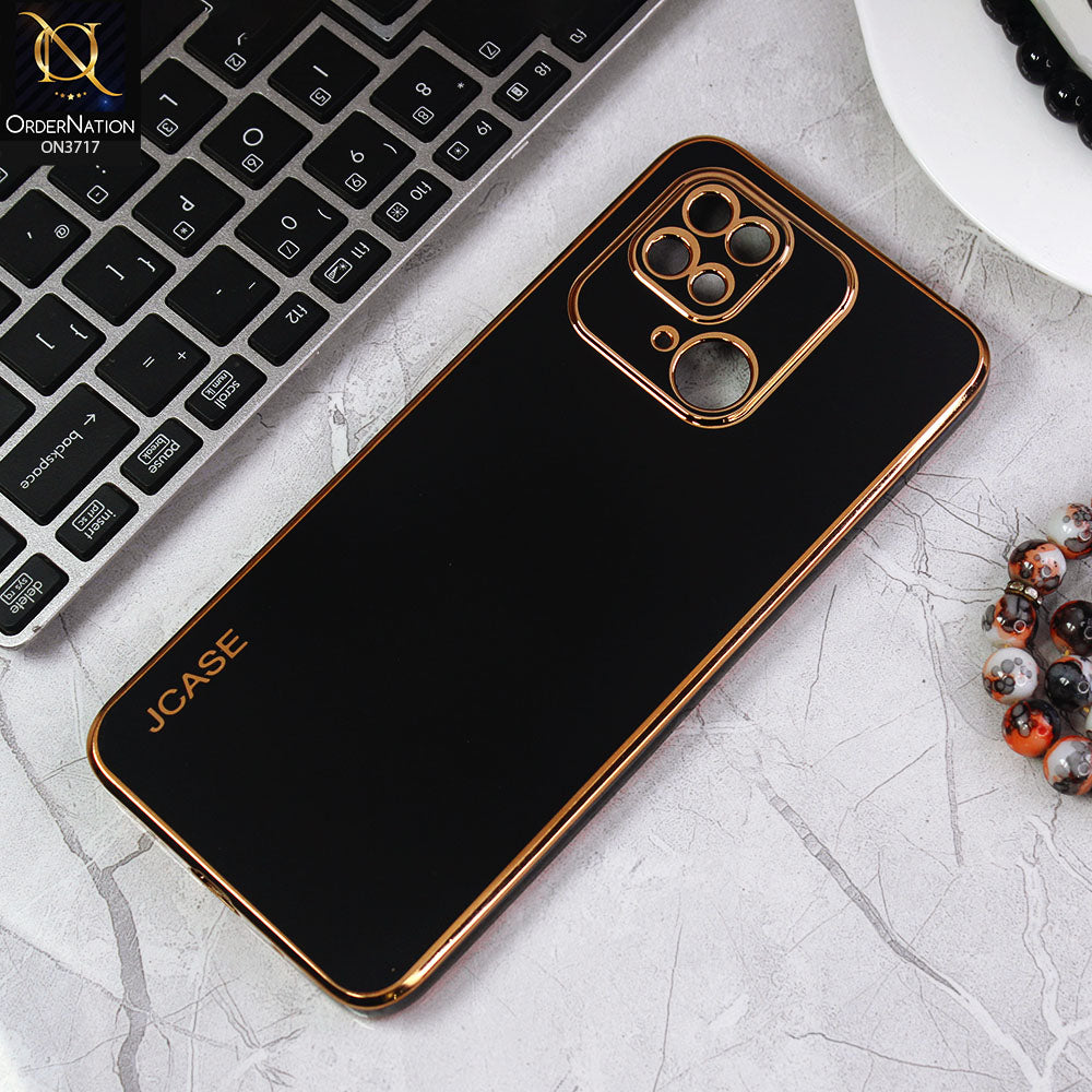 Xiaomi Redmi 10C Cover - Black - J-Case New Electroplating Borders  Camera Protection Soft Silicon Case
