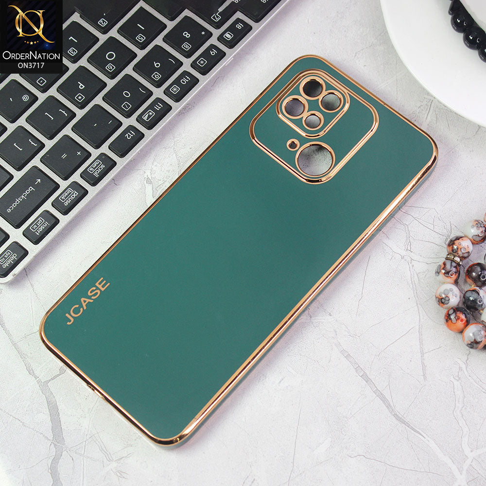 Xiaomi Redmi 10C Cover - Green - J-Case New Electroplating Borders  Camera Protection Soft Silicon Case