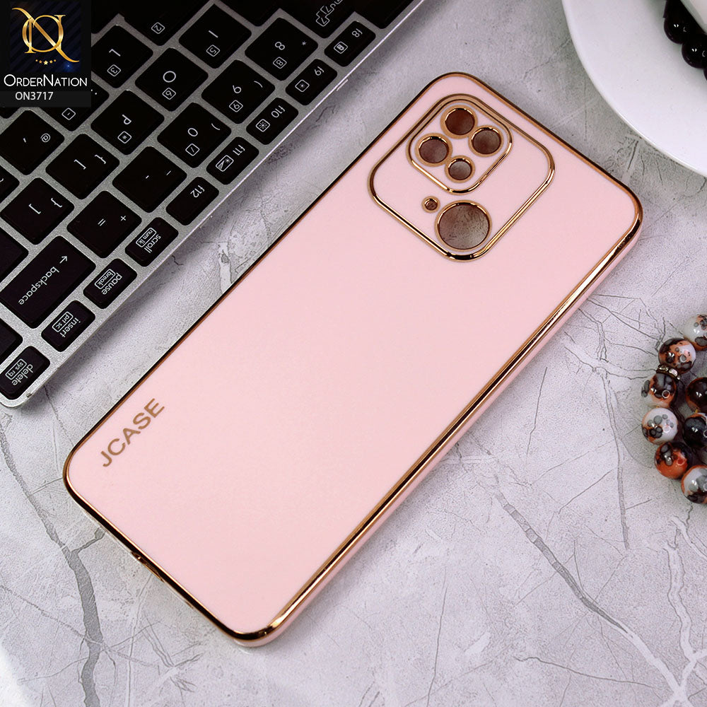 Xiaomi Redmi 10C Cover - Pink - J-Case New Electroplating Borders  Camera Protection Soft Silicon Case