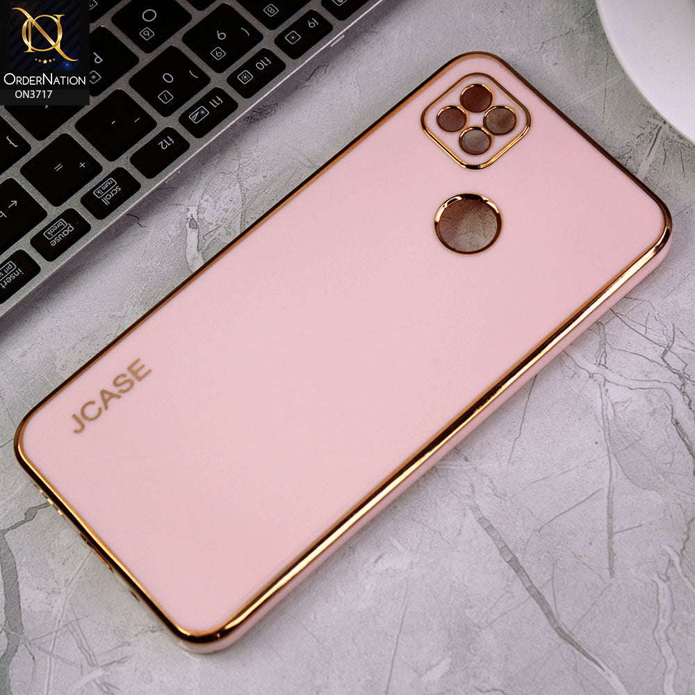 Xiaomi Redmi 10A Cover - Pink - J-Case New Electroplating Borders  Camera Protection Soft Silicon Case