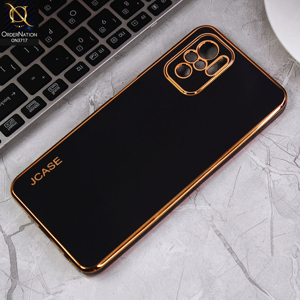 Xiaomi Redmi Note 10S Cover - Black - J-Case New Electroplating Borders  Camera Protection Soft Silicon Case