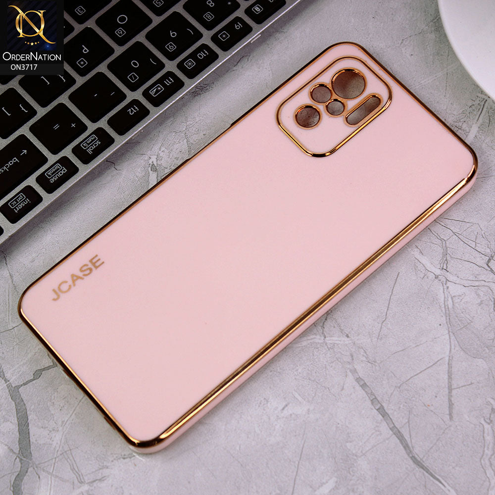 Xiaomi Redmi Note 10 4G Cover - Pink - J-Case New Electroplating Borders  Camera Protection Soft Silicon Case