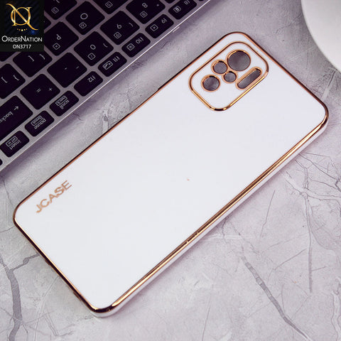 Xiaomi Redmi Note 10 4G Cover - White - J-Case New Electroplating Borders  Camera Protection Soft Silicon Case