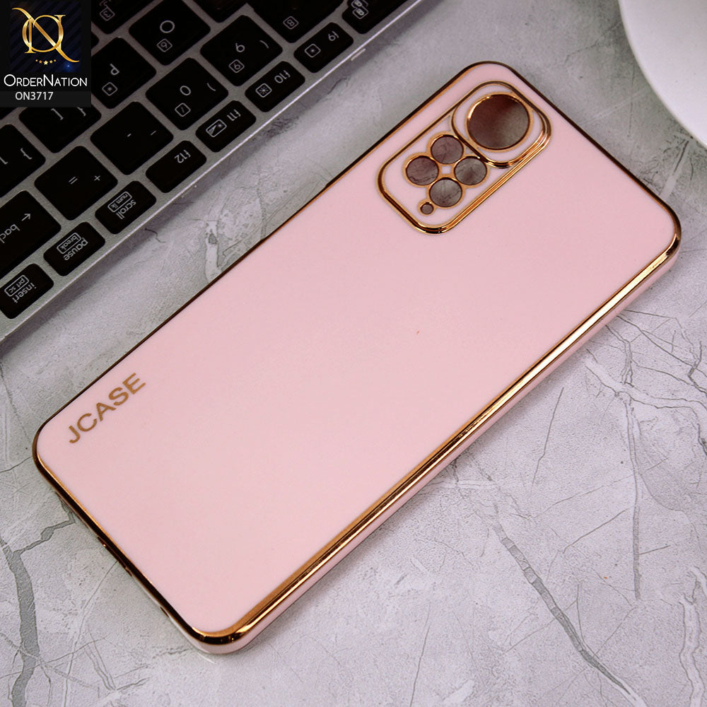 Xiaomi Redmi Note 11 Cover - Pink - J-Case New Electroplating Borders  Camera Protection Soft Silicon Case