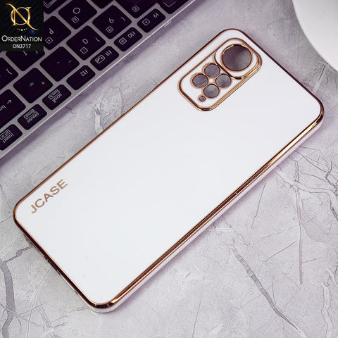 Xiaomi Redmi Note 11S Cover - White - J-Case New Electroplating Borders  Camera Protection Soft Silicon Case
