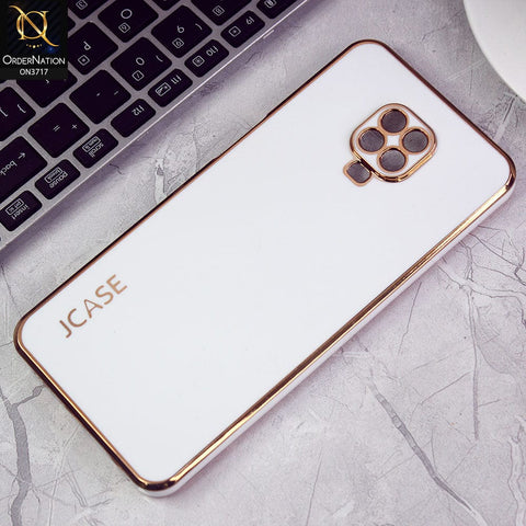 Xiaomi Poco M2 Pro Cover - White - J-Case New Electroplating Borders  Camera Protection Soft Silicon Case