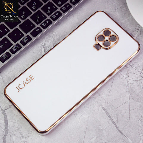 Xiaomi Redmi Note 9S Cover - White - J-Case New Electroplating Borders  Camera Protection Soft Silicon Case